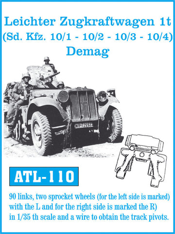 Friulmodel Military 1/35 Leichter Zugkraftwagen 1t Demag Track Set (90 Links & 2 Sprocket Wheels)