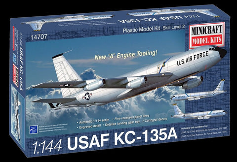 Minicraft Model Aircraft 1/144 KC135A USAF Aircraft (New A Engine Tooling) Kit