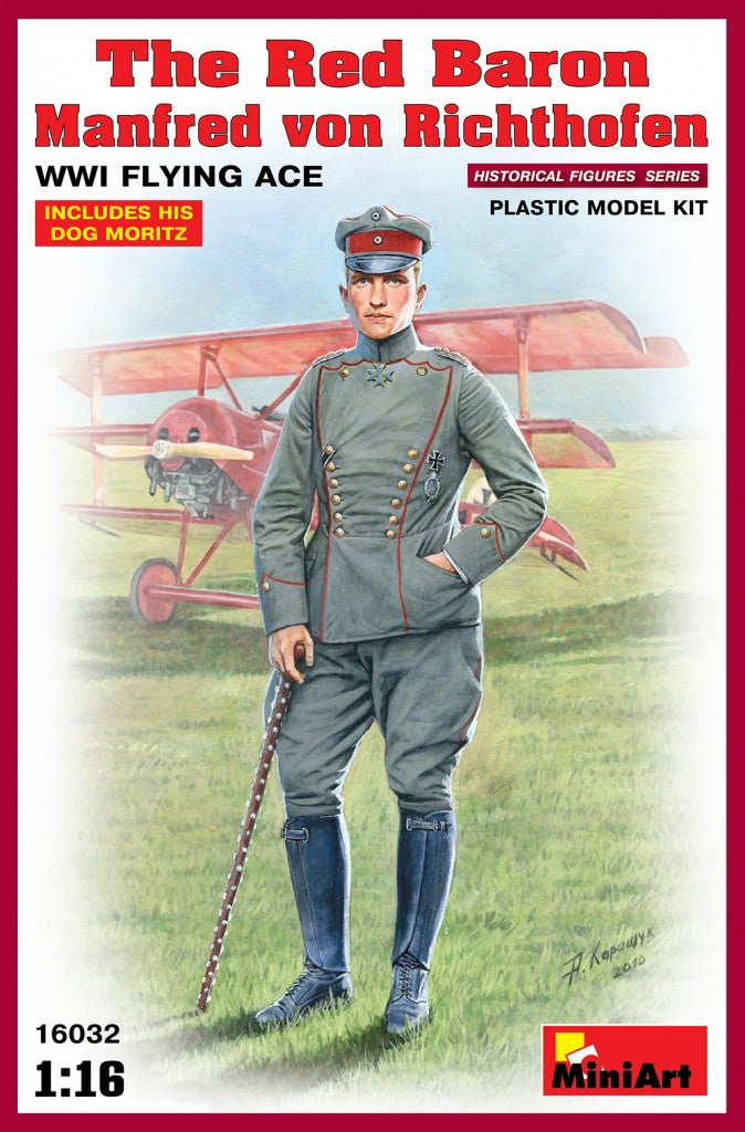 MiniArt Military 1/16 Red Baron Manfred von Richthofen WWI Flying Ace Kit