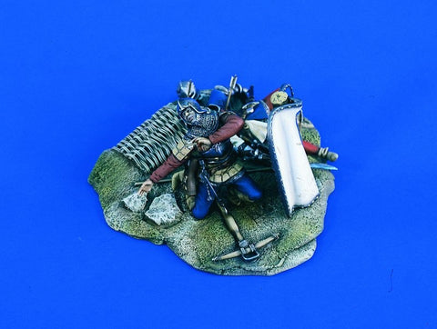 Verlinden Productions 54mm Arrow Rain Medieval Diorama Set w/Soldiers, Weapons & Base Kit