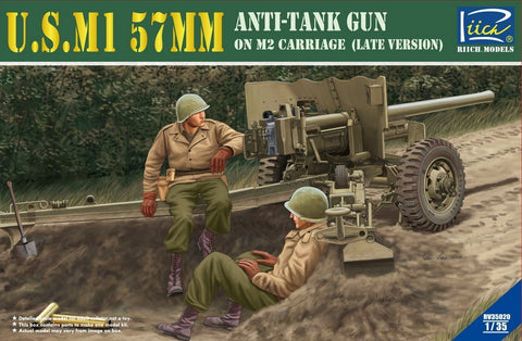 Riich Models Clearance Sale 1/35 Us M1 57mm Anti-Tank Gun Kit