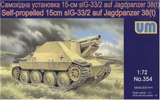 Unimodel Military 1/72 Jagdpanzer 38(t) Hetzer w/150mm SiG33/2 Self-Propelled Gun  Kit(D)