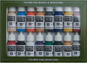 Vallejo Acrylic 17ml  Bottle Napoleonic Model Color Paint Set (16 Colors)