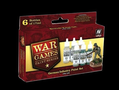 Vallejo Acrylic 17ml  Bottle German Infantry WWII Wargames Paint Set (6 Colors)