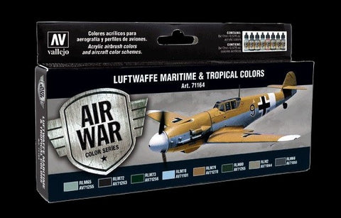 Vallejo Acrylic 17ml  Bottle Luftwaffe Maritime & Tropical Colors Model Air Paint Set (8 Colors) (REVISED)