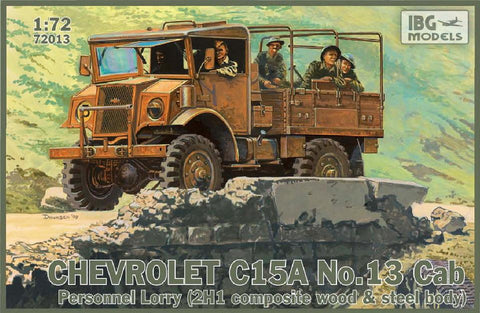 IBG Military 1/72 Chevrolet C15A Cab 13 Personnel Lorry Military Truck Kit