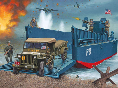 Revell Germany 1/35 D-Day June 6 1944 - LCM3 Landing Craft with 4x4 Off Road Vehicle Model Set