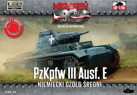First To Fight 1/72 WWII PzKpfw III Ausf E German Medium Tank Kit