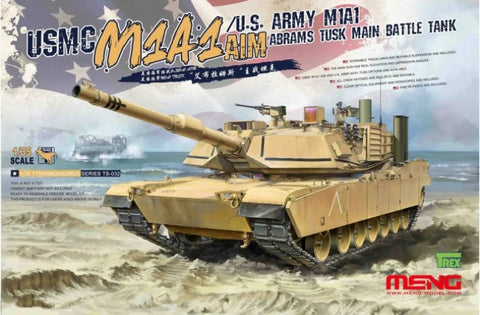 Meng Military Models 1/35 USMC M1A1 AIM/US Army M1A1 Abrams Tusk Main Battle Tank