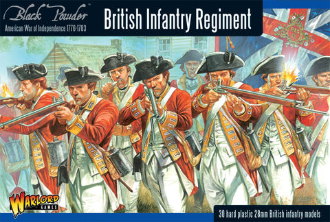 Warlord Games 28mm Black Powder: British Infantry Regiment 1776-1783 (30) (Plastic) Kit
