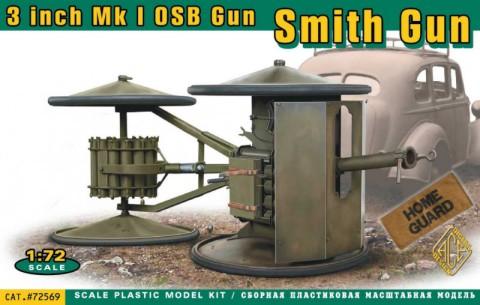 Ace Military 1/72 3-inch Mk I OSB Smith Gun Kit