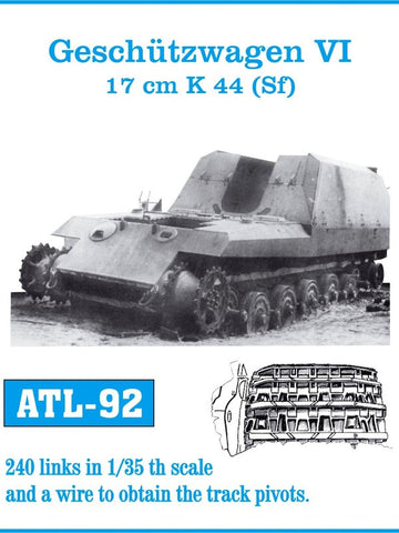 Friulmodel Military 1/35 Geschutzwagen VI 17cm K44 (Sf) Track Set (240 Links)