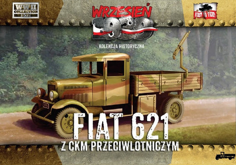 First To Fight 1/72 WWII Polish Fiat 621 Truck w/AA Machine Gun Kit