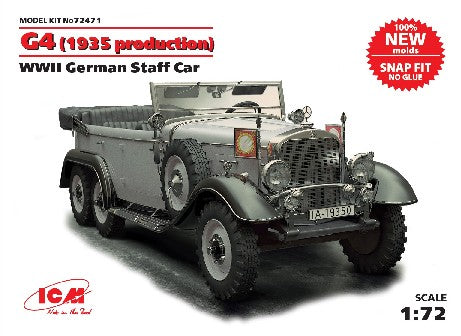 ICM Military 1/72 WWII German G4 1935 Production Staff Car (Snap) Kit