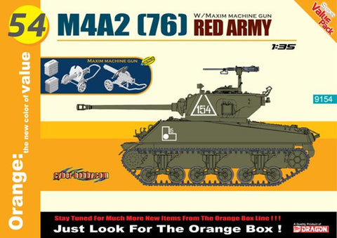 Cyber-Hobby Military 1/35 M4A2(76) Red Army Tank w/Maxim Machine Gun Kit