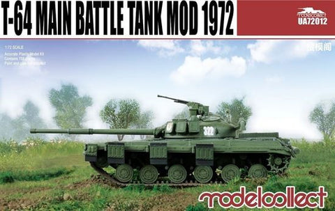 ModelCollect Military 1/72 T64 Mod 1972 Main Battle Tank Kit