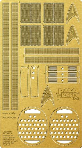 Paragraphix Details - 1/350 Star Trek The Original Series: USS Enterprise Engine Grills Photo-Etch Set for PLL