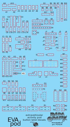 Paragraphix Details 1/8 2001 Space Odyssey: EVA Pod Button Label Decal Set for MOE-20014