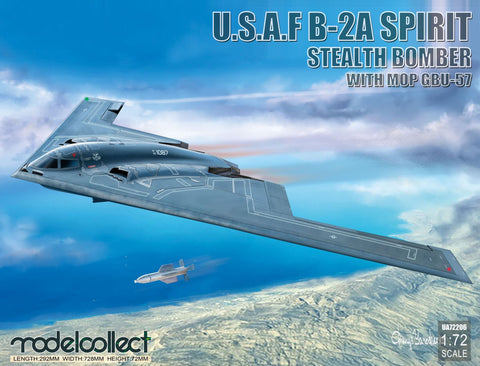 ModelCollect Aircraft 1/72 USAF B2A Spirit Stealth Bomber w/Mop GBU57 Kit