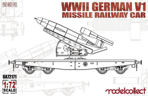 ModelCollect Military 1/72 WWII German Wasserfall Ferngelenkte Flarakete Missile Railway Car Kit