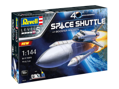 Revell Germany Space 1/144 Space Shuttle & Booster Rockets 40th Anniversary Kit w/paint & glueRevell Germany Space 1/144 Space Shuttle & Booster Rockets 40th Anniversary Kit w/paint & glue