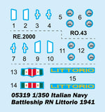 Trumpeter Ship Models 1/350 RN Littorio Italian Navy Battleship 1941 Kit