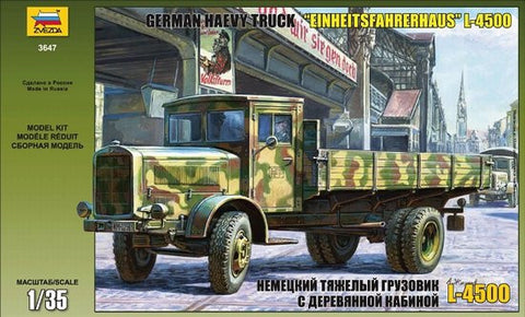 Zvezda Military 1/35 German Einheitsfahrerhaus L4500 Heavy Truck Kit