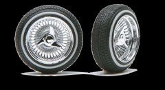 Pegasus Hobbies Cars 1/24 Chrome Rims & Dunlop Rubber Tires (4)
