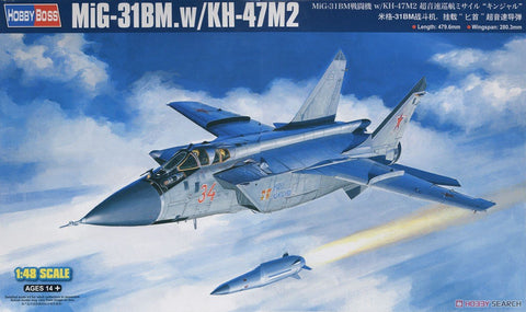 Hobby Boss Aircraft 1/48 MiG-31BM. w/KH-47M2 Kit