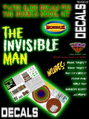 TSDS Decals 1/8 Invisible Man Decal Set for MOE