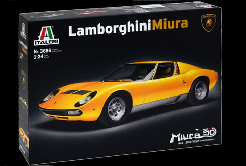 Italeri Model Cars 1/24 Lamborghini Miura Sports Car Kit