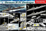 Dragon Model Ships 1:350 Z31 German Destroyer Smart Kit