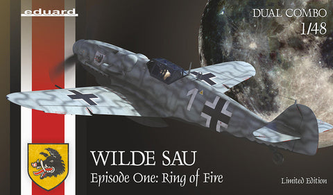 Eduard Aircraft 1/48 Bf109G5/6 Wilde Sau (Wild Boar) Episode One: Ring of Fire WWII German Night Fighter Dual Combo Ltd Edition Kit