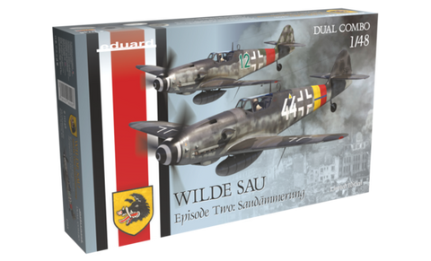 Eduard Aircraft 1/48 Wilde Sau Episode Two Sandammerung: WWII Bf109G10/14/AS German Fighter Dual Combo Ltd Edition Kit