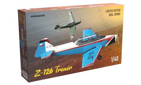 duard Aurcraft 1/48 Zlin Z126 Trener Two-Seater Trainer Aircraft Dual Combo Ltd Edition Kit