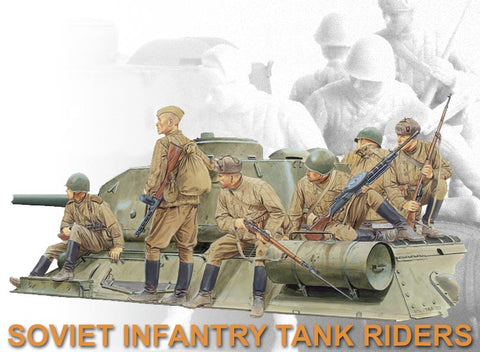 Dragon Military 1/35 Soviet Infantry Tank Riders (6) Kit