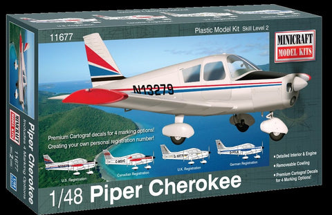 Minicraft Model Aircraft 1/48 Piper Cherokee Aircraft Kit