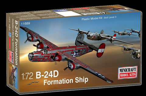 Minicraft Model Aircraft 1/72 B24D 8th AF USAAF Formation Aircraft Kit