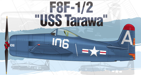 Academy Aircraft 1/48 F8F1/2 USS Tarawa USN Fighter Kit