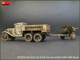 MiniArt Military 1/35 WWII Soviet 2-Ton 6x4 Truck & 76mm USV-BR Gun (New Tool) Kit