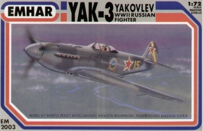 Emhar Aircraft 1/72 WWII Yak3 Russian Fighter Kit