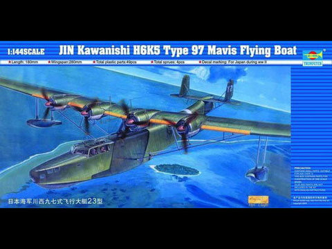 Trumpeter Aircraft 1/144 Kawanishi Type 97 Mavis H6K5/23 Flying Boat Kit