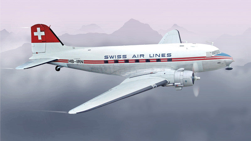 Italeri Aircraft 1/72 DC3 Swiss Air Airliner Kit