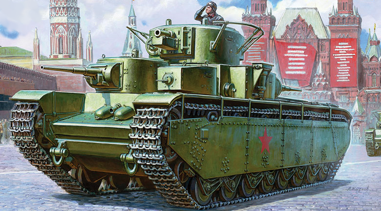Zvezda Military 1/35 Soviet T35 Heavy Tank Kit