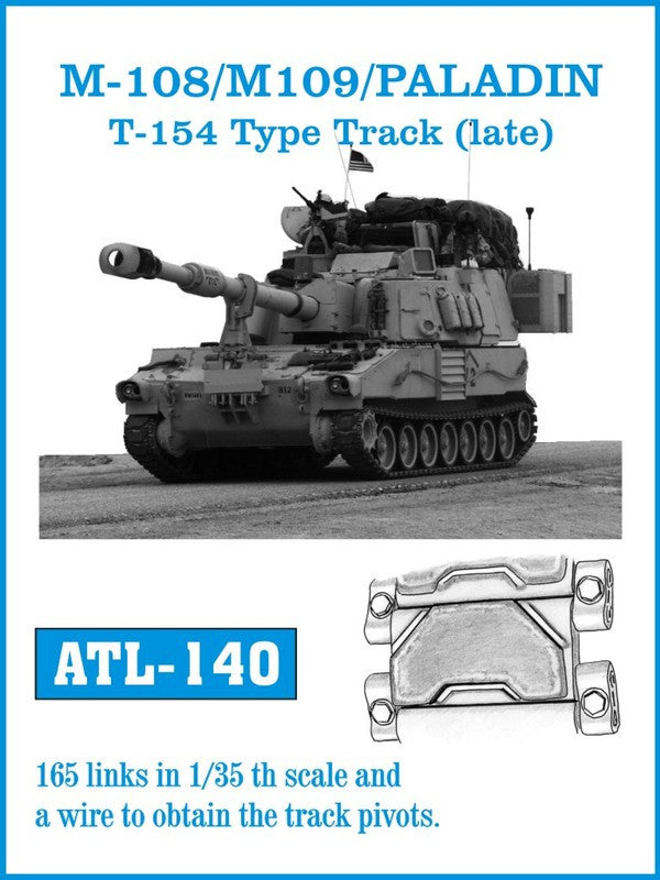 Friulmodel Military 1/35 M108/109/ Paladin T154-Type Late Track Set (165 Links)