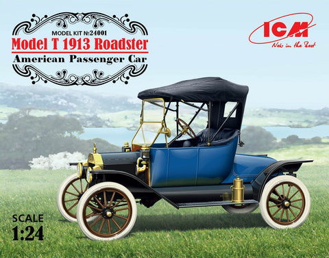 ICM Model Cars 1/24 American Model T 1913 Roadster Passenger Car Kit