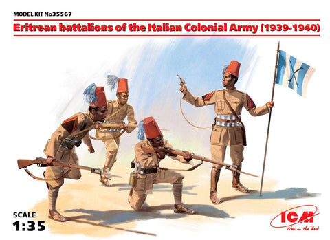 ICM Military 1/35 Eritrean Battalions of the Italian Colonial Army 1939-40 (4) (New Tool) Kit