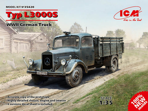 ICM Military 1/35 WWII German Type L3000S Truck Kit (New Tool)