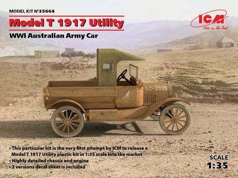 ICM Military 1/35 WWI Australian Model T 1917 Utility Army Car Kit
