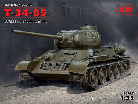 ICM Military 1/35 WWII Soviet T34-85 Medium Tank Kit